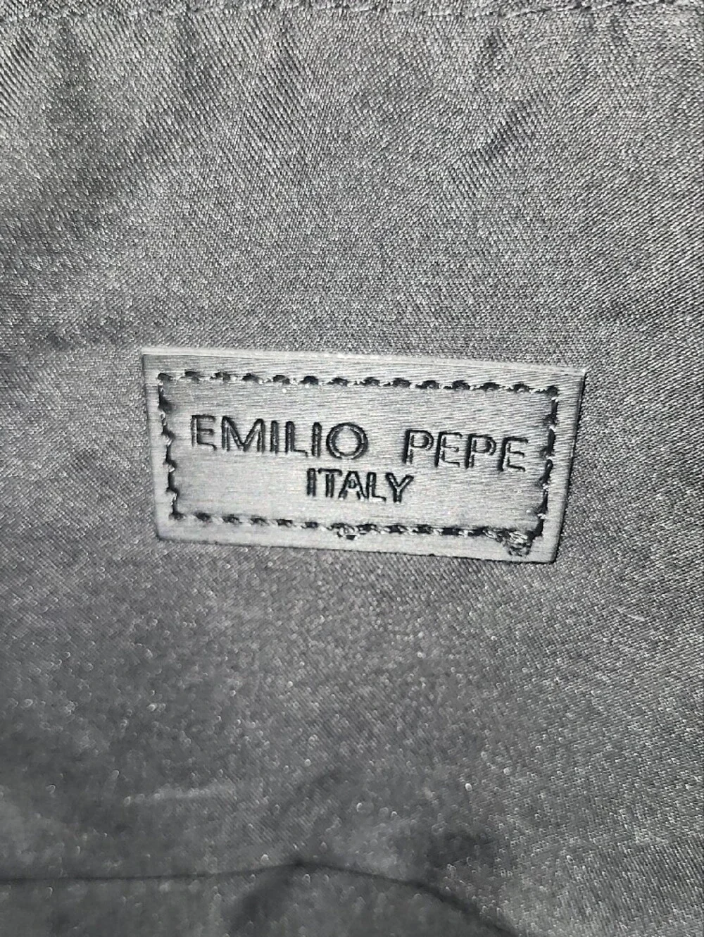 Emilio Pepe Matte Silver Geometric 3D Cube Tote Bag Holographic Furturistic Spac